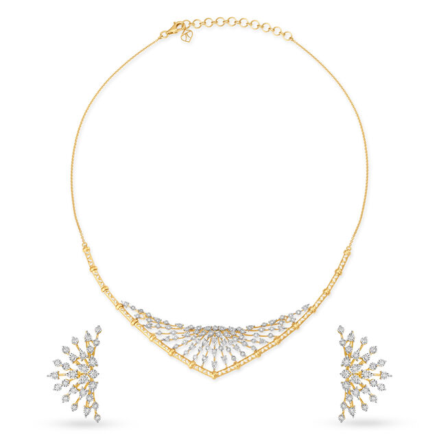 Divine Diamond Necklace Set 