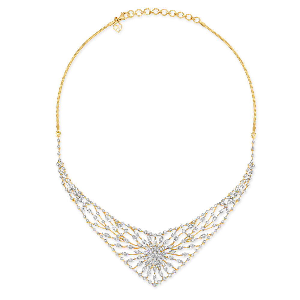 Stylish Diamond Necklace Set