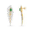 Luxurious Floral Diamond Drop Earrings,,hi-res 2