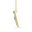 Breath-taking Circular Diamond Pendant Studded With Coloured Stone,,hi-res 2