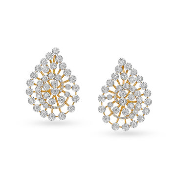Pear Shape Diamond Stud Earrings