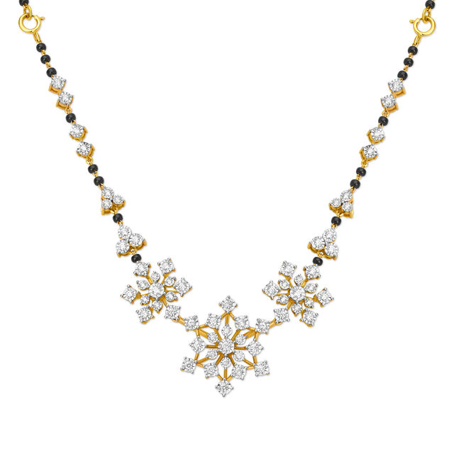 Marvellous Floral Diamond Mangalsutra,,hi-res 