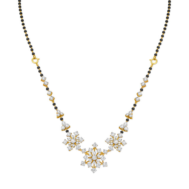 Marvellous Floral Diamond Mangalsutra,,hi-res 2