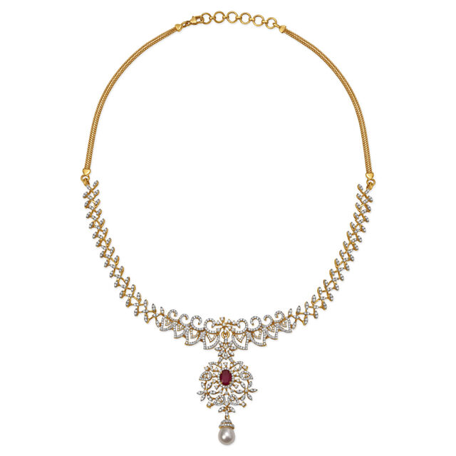 Queenly Diamond Necklace,,hi-res 