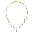 Arresting Yellow Gold And Diamond Floral Necklace,,hi-res 