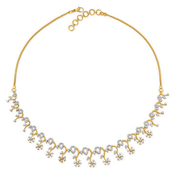 Vibrant Gold and Diamond Necklace