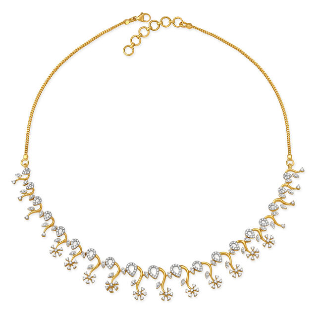 Vibrant Gold and Diamond Necklace,,hi-res 