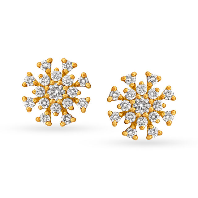 Charming Diamond Stud Earrings 