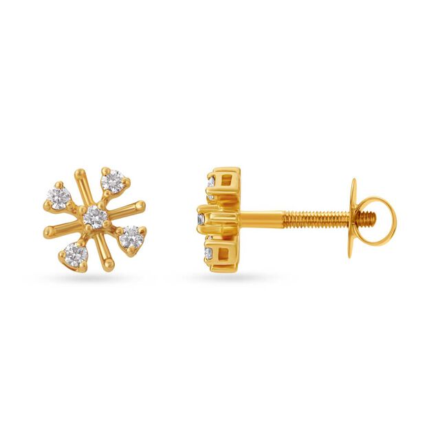 Starburst Diamond Stud Earrings 2