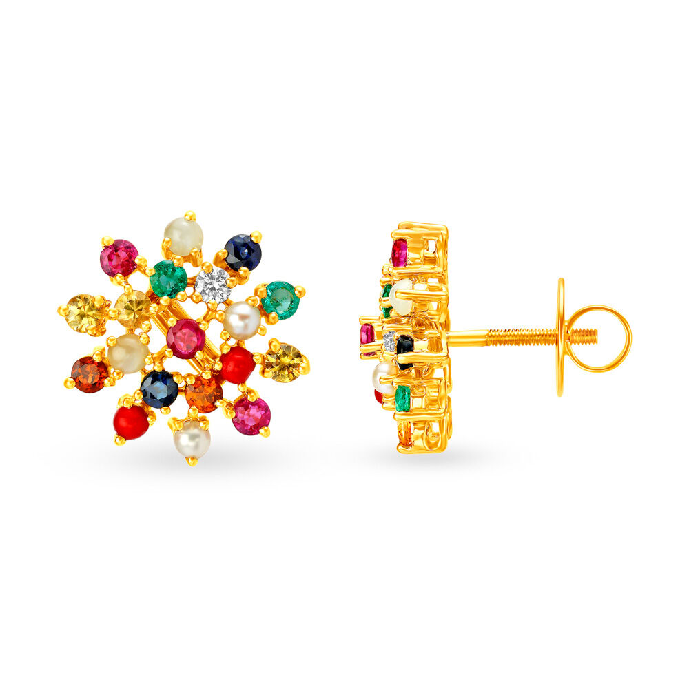 Satrangi Floral Earrings