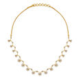 Charming Yellow Gold And Diamond Floral Necklace,,hi-res 