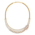 Flourishing Yellow And Rose Gold And Diamond Floral Necklace,,hi-res 