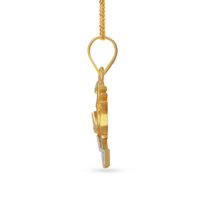 Divine Yellow Gold Trishakti Yantra Pendant,,hi-res 2