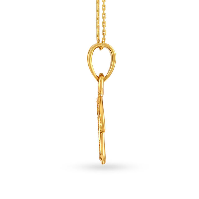 Elegant Yellow Gold Alphabet R Pendant,,hi-res 2