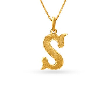 Edgy Letter Gold Pendant