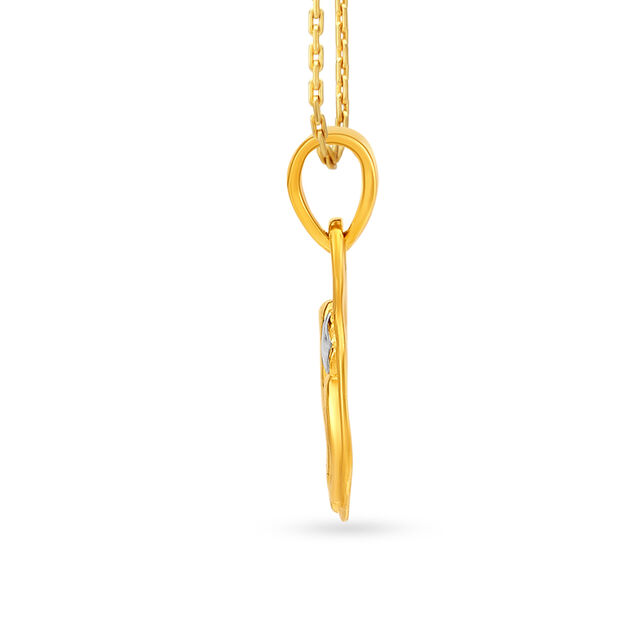 August Yellow Gold Dual-Tone Om Pendant,,hi-res 2
