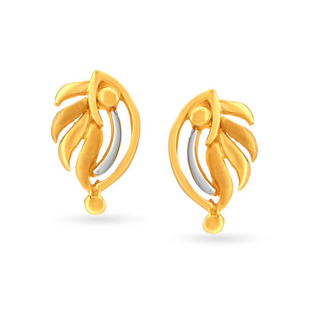 Charming Contemporary Gold Stud Earrings,,hi-res 