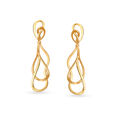 18KT Yellow Gold Music-inspired Drop Earrings 
