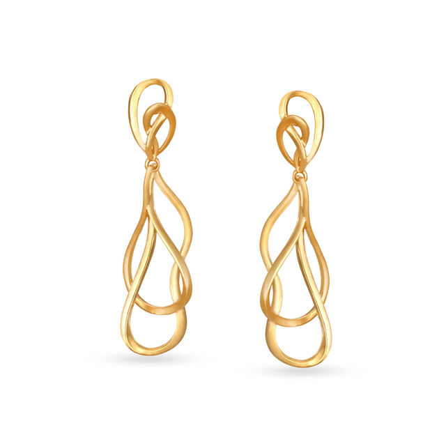 18KT Yellow Gold Music-inspired Drop Earrings 