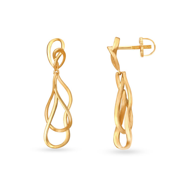 18KT Yellow Gold Music-inspired Drop Earrings 2