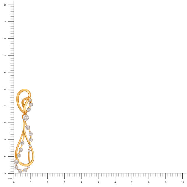 18KT Gold Yellow-White Drop Earrings To Celebrate Yourself,,hi-res 4