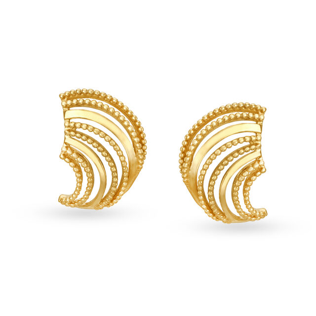 18KT Yellow Gold Stud Earrings to Match Your Elegance 2