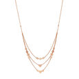 18KT Rose Gold Dreamy Heart Strings And Gorgeous Floral Chain,,hi-res 