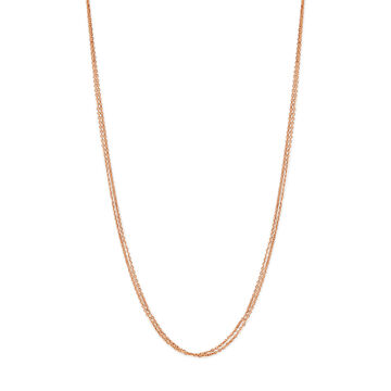 18KT Rose Gold Classy Dual Chain For Modish Perfection