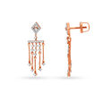 Regal 18KT Rose Gold Drop Earrings,,hi-res 