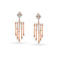 Regal 18KT Rose Gold Drop Earrings,,hi-res 2