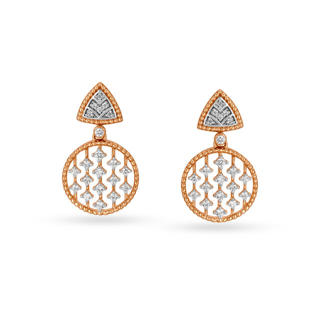 18KT Rose Gold Grace The Stage Drop Earrings,,hi-res 2
