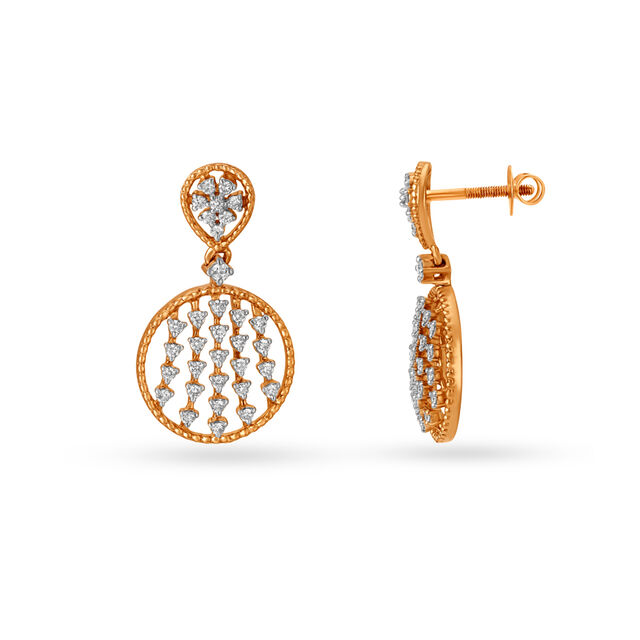 Dazzle Like A Diamond In 18KT Rose Gold Earrings,,hi-res 