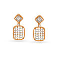 Intricate 18KT Rose Gold & Diamond Drop Earrings 2