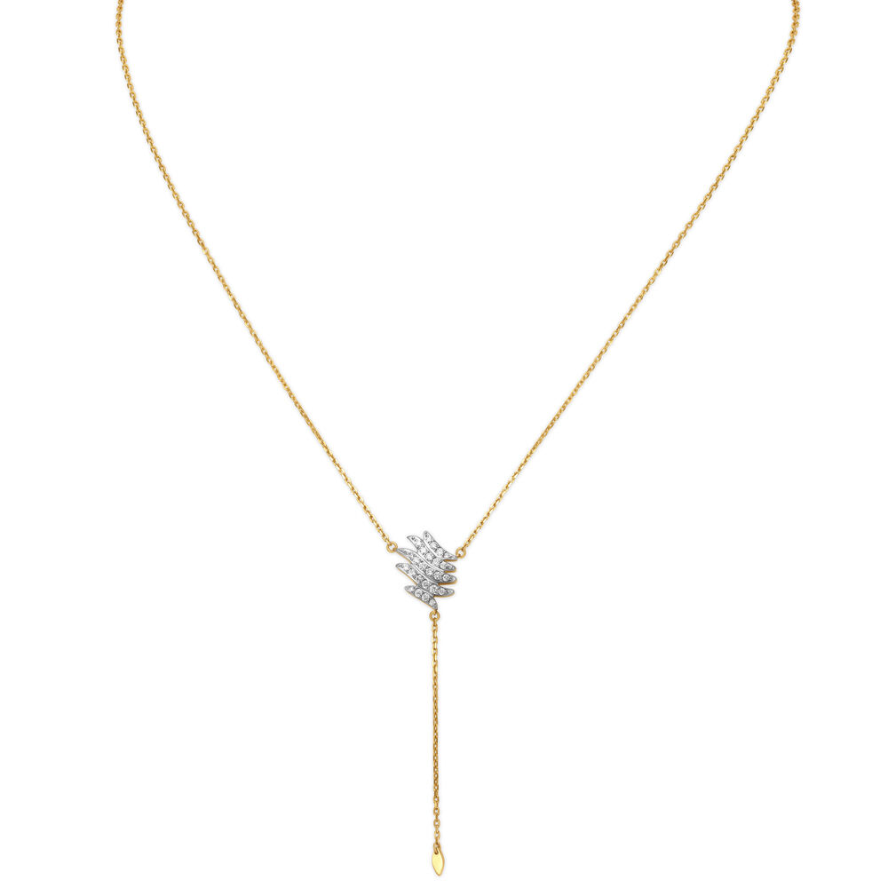 Buy 18kt Yellow Gold Coral Pendant with Chain at Best Price Tanishq UAE