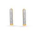 Simply Stunning 18KT Gold & Diamond Hoop Earrings,,hi-res 2