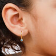 Mamma Mia 18 KT Yellow Gold Evil Eye Hoop Earrings for Kids,,hi-res 3
