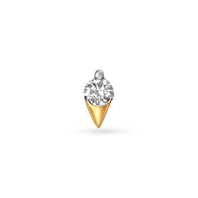 18kt Yellow Gold Delicate Nose Pin,,hi-res 