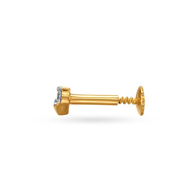 18kt Yellow Gold Delicate Nose Pin,,hi-res 2