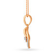 Flourish In 18KT Gold & Diamond Studded Pendant,,hi-res 2