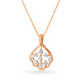 Look Radiant In 18KT Gold & Diamond Studded Pendant,,hi-res 