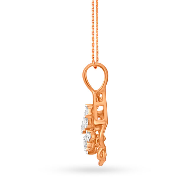 Look Radiant In 18KT Gold & Diamond Studded Pendant,,hi-res 2