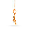 Glow Like The Moon In 18KT Gold & Diamond Studded Pendant,,hi-res 2