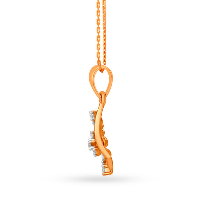 Glow Like The Moon In 18KT Gold & Diamond Studded Pendant,,hi-res 2