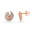 Glide Gracefully In 18KT Gold & Diamond Studded Earrings,,hi-res 