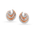 Glide Gracefully In 18KT Gold & Diamond Studded Earrings,,hi-res 2