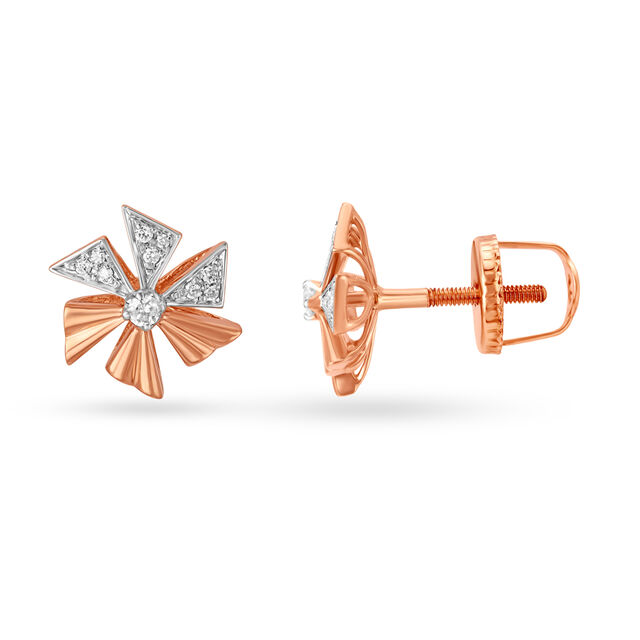 18KT Rose Gold & Diamond Earrings To Treasure Her Love,,hi-res 2