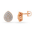 18KT Gold & Diamond Studded Earrings - A Drop Of Grandeur,,hi-res 