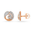 Heavenly 18KT Rose Gold & Diamond Ear Studs,,hi-res 