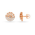 18KT Rose Gold Best Of Both Worlds Stud Earrings,,hi-res 
