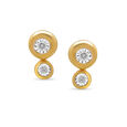 Mamma Mia 18KT Yellow Gold Bubble it Up! Stud Earrings 